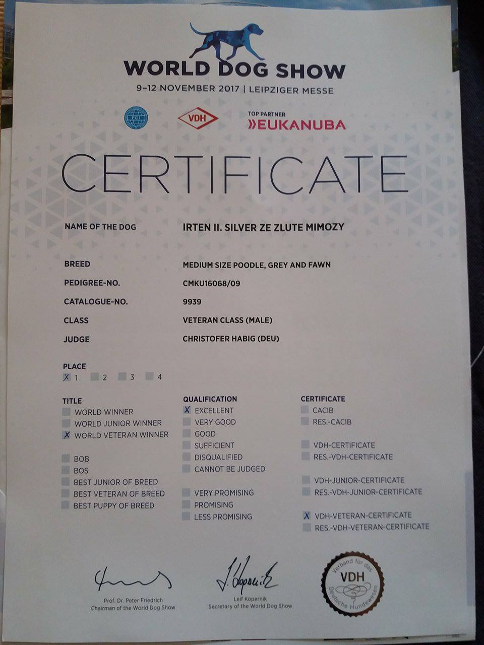 certif. Iris WDS